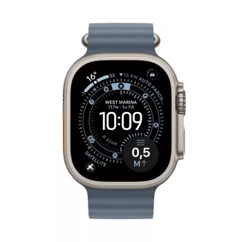 APPLE Watch Ultra 3 (2025) LTE 49mm Titanium Case su Ocean Band - Mėlyna