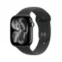 APPLE Watch Series 11 GPS 46 mm Jet Black Aliumininis Korpusas su Juoda Sportine Juosta M/L