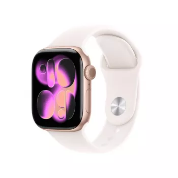 APPLE Watch S11 (2025) GPS 42 mm rožinio aukso aliuminio korpusas su Sport Band M/L – šviesiai rožine