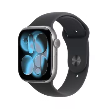 APPLE Watch Series 11 (2025) GPS 46mm Space Grey Aluminium Case su Sport Juosta M/L - Juoda