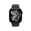 APPLE Watch Series 11 GPS + Cellular 42mm Jet Black Aliuminio Korpusas su Juodu Sportiniu Dirželiu S/M