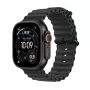 Išmanusis laikrodis Apple Watch Ultra 3 GPS + Cellular 49mm Titaninis korpusas juodas su juodu vandenyno dirželiu