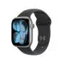APPLE Watch S11 (2025) GPS 42 mm, kosminės pilkos spalvos aliuminio korpusas su juodu sportiniu dirželiu S/M