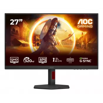 AOC G4 Q27G4SRU monitorius kompiuteriui 68.6 cm (27 col.) 2560 x 1440 pikselių Quad HD LED Juodas, Raudonas