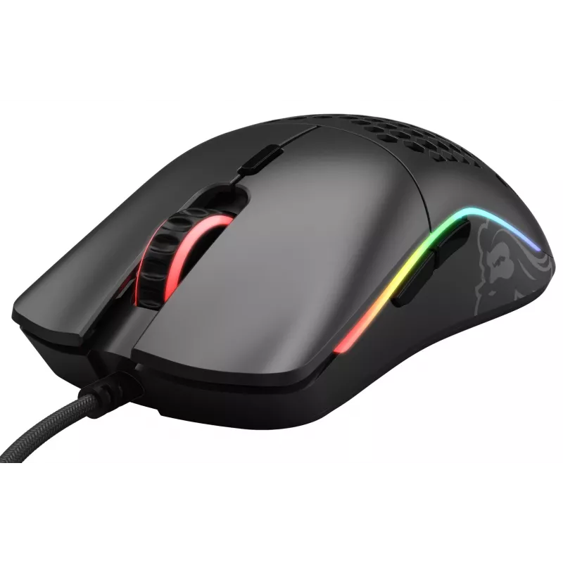 Glorious Gaming pelė Model O Regular (juoda), dešinei rankai, optinė, USB Type-A, 12000 DPI, juoda