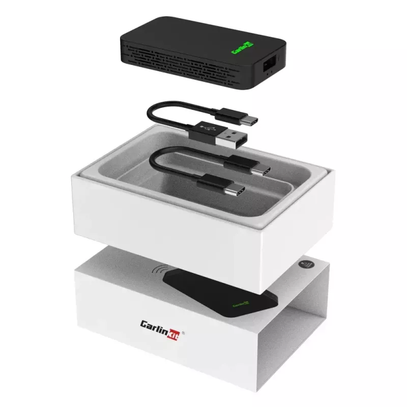 Automobilinis medijos imtuvas Carlinkit CPC200-2AIR juodas Wi-Fi 5 GHz / 2.4 GHz, Bluetooth 4.1, USB-C