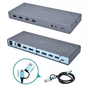 i-tec USB 3.0 / USB-C / Thunderbolt 3 dviejų monitorių dokavimo stotelė