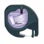 DYMO LetraTag plastikinės etiketės | 12 mm x 4 m rulonas | Juodas tekstas ant skaidraus fono | Universalios lipnios etiketės, skirtos LetraTag etikečių spausdintuvams