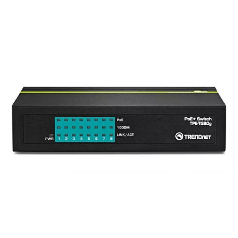 TRENDnet PoE+ Switch 8 prievadų Gigabit Greennet 8x GbE PoE+