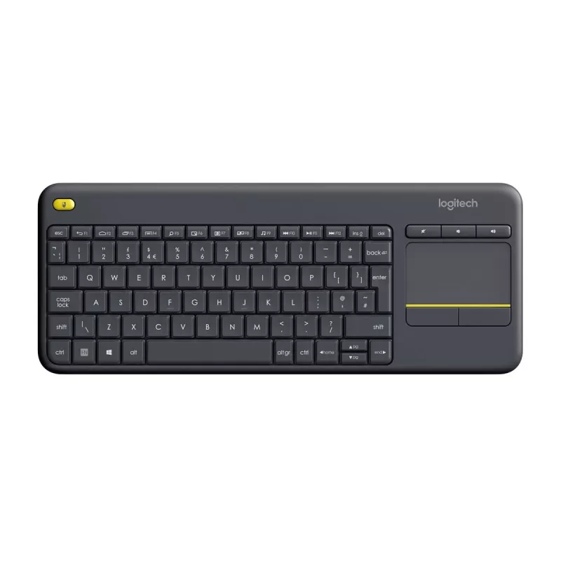 LOGITECH Wireless Touch Keyboard K400 Plus - Juoda - Qwerty UK