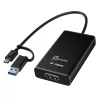 j5create JVA11-N 4K HDMI™ fiksavimo adapteris, juodas, USB 3.2 Gen 1 (3.1 Gen 1), 3840 x 2160 pikselių, aliuminis, 0.19 m, Taivanas