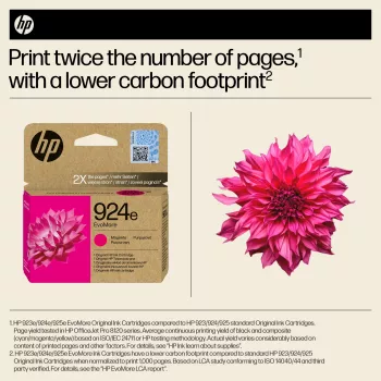 Original HP 924e EvoMore rašalo kasetė, purpurinė
