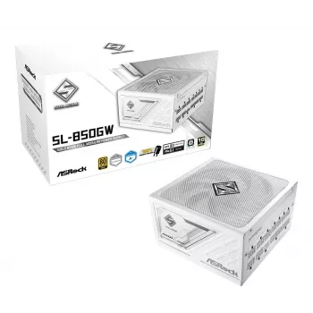 ASRock Steel Legend SL-850G 850W 80+ Gold White ATX maitinimo blokas