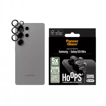 PanzerGlass® Hoops® Keraminis fotoaparato objektyvo apsauginis stiklas Samsung Galaxy S25 Ultra