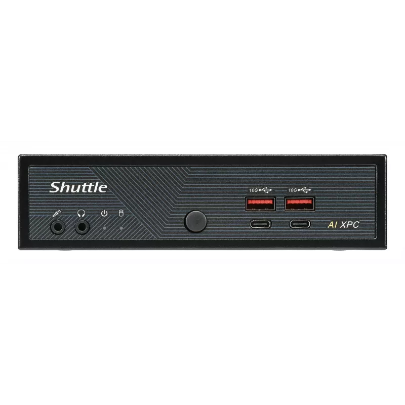 Shuttle Slim AI PC DN11H5 Intel Core Ultra 5 125H, Intel Arc grafika, 2xHDMI, 2xDP, 4x 2,5Gbit LAN, VESA, 24/7 nuolatinis darbas