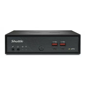 Shuttle Slim AI PC DN11H9 Intel Core Ultra 9 185H, Intel Arc grafika, 2xHDMI, 2x DP, 4x 2.5 Gbit LAN, VESA, 24/7 nuolatinis darbas