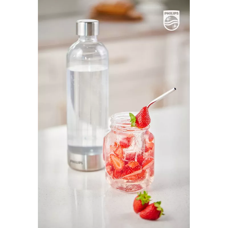 Philips ADD912/10 gazuotas vandens butelis, 1000 ml, nerūdijančio plieno apdaila