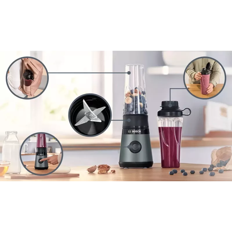 Bosch VitaPower MMB2111S blenderis stalinis 0,6 L 450 W sidabrinis