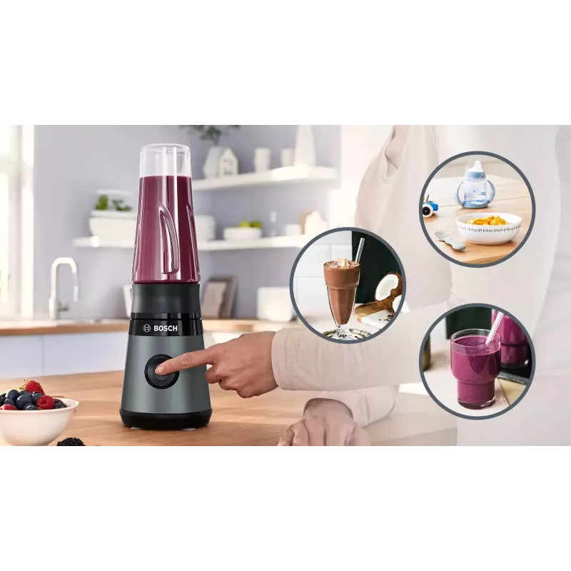 Bosch VitaPower MMB2111S blenderis stalinis 0,6 L 450 W sidabrinis