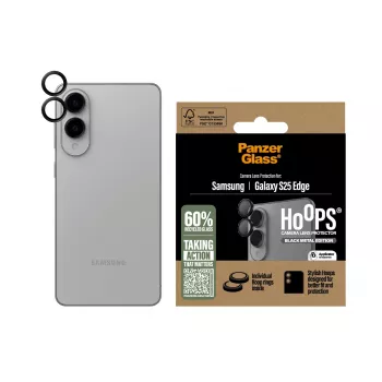 PanzerGlass ® Hoops® apsauginis objektyvo stikliukas juodas Samsung S25 Edge