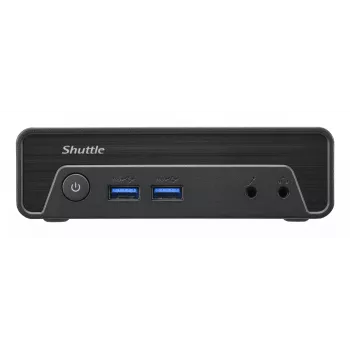 Shuttle XPC nano NE10N, Intel N 100, 1x HDMI, 1x DP, 6x USB, 1x LAN, be ventiliatoriaus, 24/7 nepertraukiamas darbas, su VESA