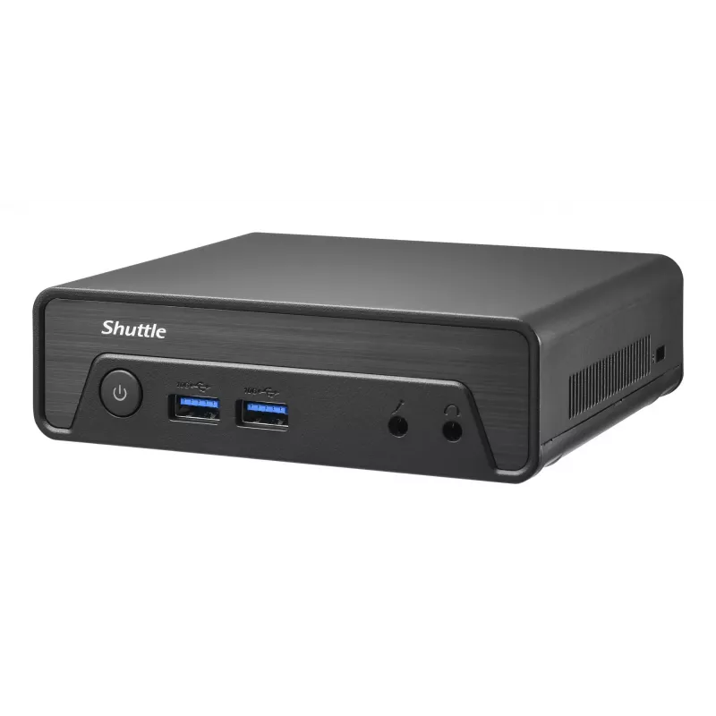 Shuttle XPC nano NE10N, Intel N 100, 1x HDMI, 1x DP, 6x USB, 1x LAN, be ventiliatoriaus, 24/7 nepertraukiamas darbas, su VESA