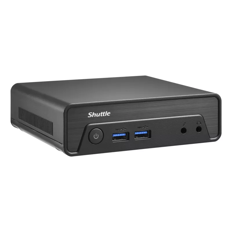 Shuttle XPC nano NE10N, Intel N 100, 1x HDMI, 1x DP, 6x USB, 1x LAN, be ventiliatoriaus, 24/7 nepertraukiamas darbas, su VESA