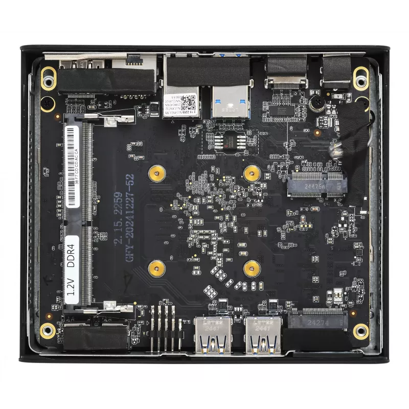 Shuttle XPC nano NE10N, Intel N 100, 1x HDMI, 1x DP, 6x USB, 1x LAN, be ventiliatoriaus, 24/7 nepertraukiamas darbas, su VESA