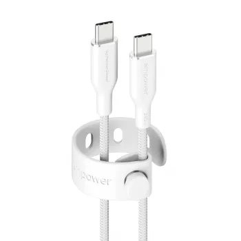 PanzerGlass empower™ by ® Racing 240W USB-C į USB-C laidas | USB 2.0 | 2 m | sidabriškai baltas