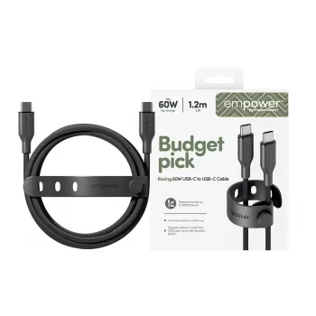 PanzerGlass empower™ by ® Racing 60W USB-C į USB-C laidas | USB 2.0 | 1,2 m | Space Black