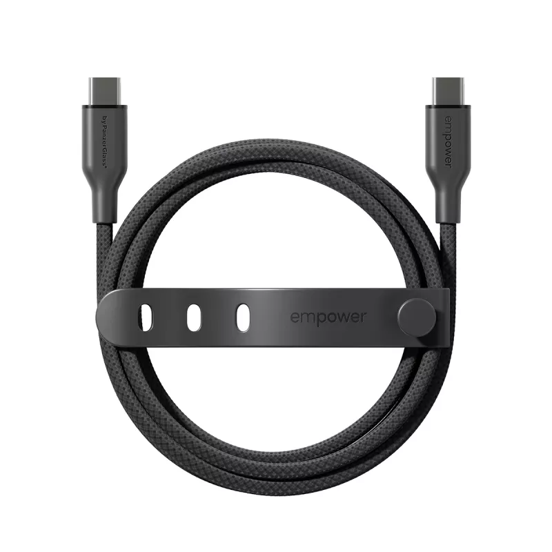 PanzerGlass empower™ by ® Racing 60W USB-C į USB-C laidas | USB 2.0 | 1,2 m | Space Black