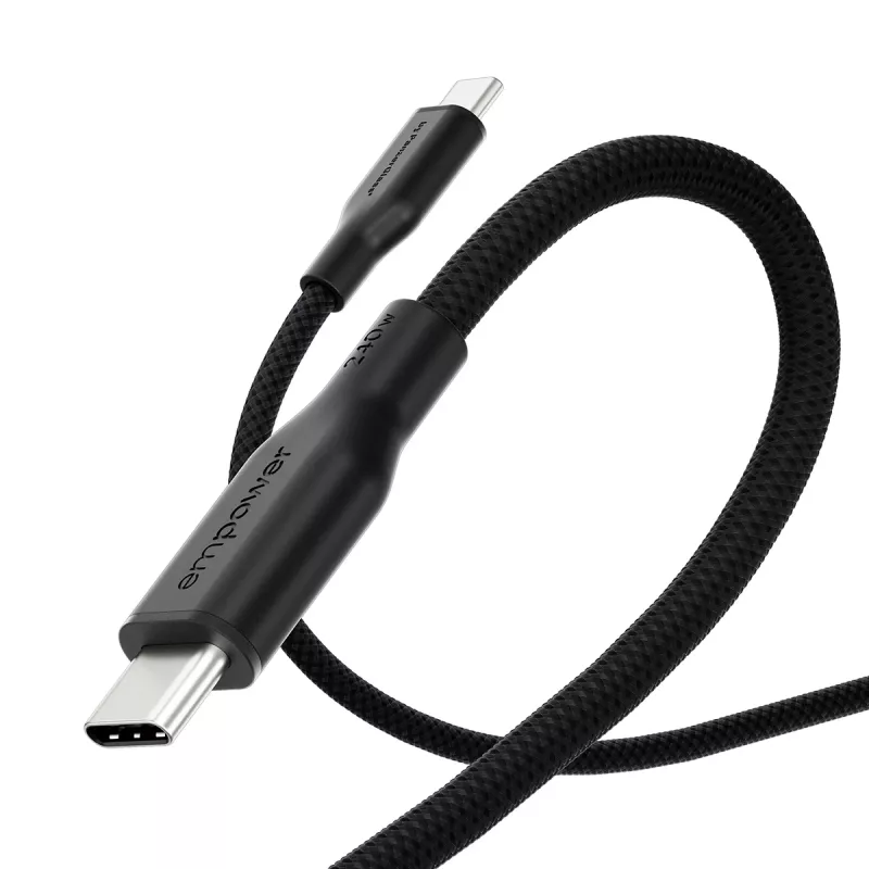 PanzerGlass empower™ by ® Racing 240W USB-C į USB-C laidas | USB 2.0 | 1,2 m | Space Black