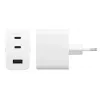 PanzerGlass empower™ by ® Turbo 70W kelių įrenginių įkroviklis su 2x USB-C + USB-A | EU kištukas | sidabriškai baltas