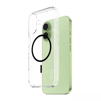 PanzerGlass CARE by Flagship Case Transparent Urban Explorer Black MagSafe dėklas iPhone 17
