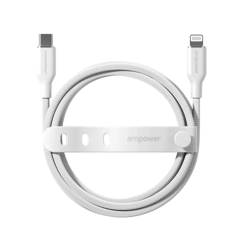 PanzerGlass empower™ by ® Racing 60W USB-C į Lightning laidas | USB 2.0 | 1,2 m | sidabriškai baltas