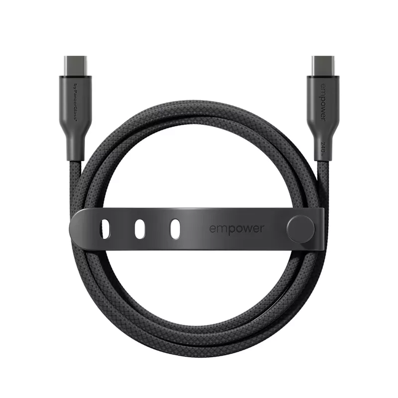 PanzerGlass empower™ by ® Racing 240W USB-C į USB-C laidas | USB 2.0 | 2M | Space Black