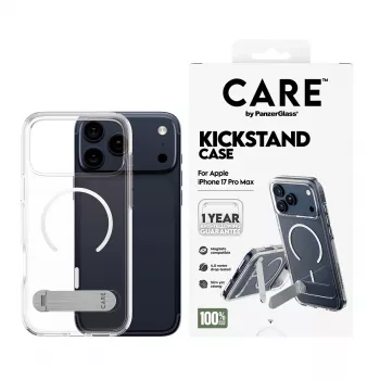 PanzerGlass CARE™ by ® Dėklas Skaidrus su Atramėle ir MagSafe iPhone 17 Pro Max