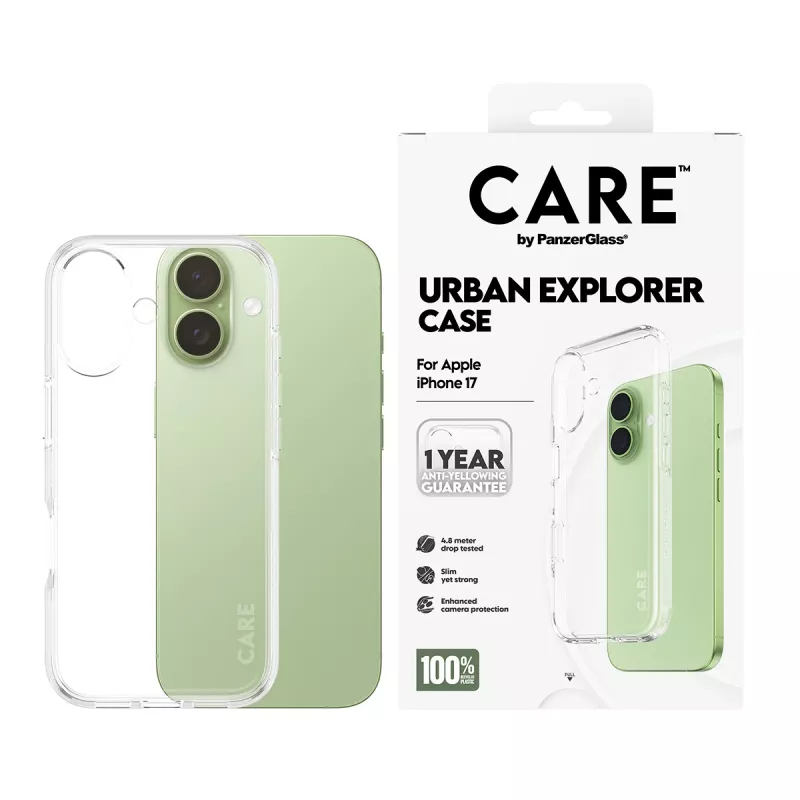 PanzerGlass CARE™ by ® Urban Explorer Dėklas Skaidrus iPhone 17