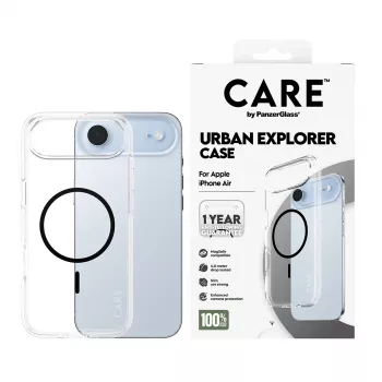PanzerGlass CARE by Flagship Case Transparent Urban Explorer Black MagSafe iPhone 17 Air