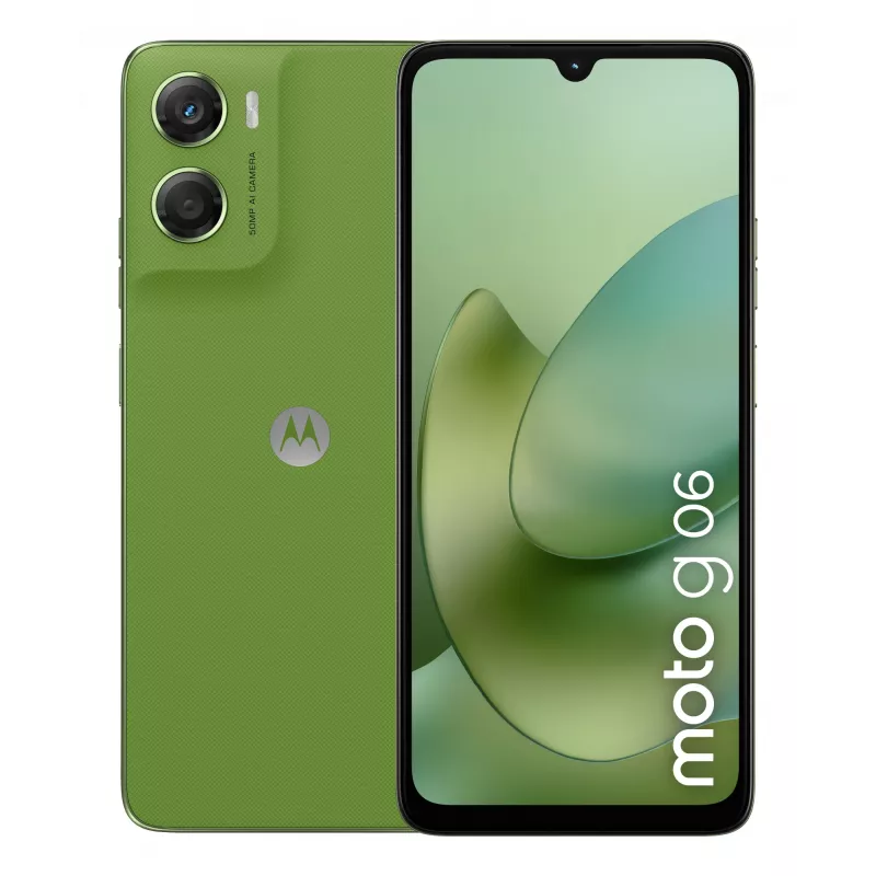 Motorola moto g06 17,5 cm (6,88 colio) dviejų SIM kortelių išmanusis telefonas Android 15 4G USB Type-C 4 GB 256 GB 5200 mAh Žalia