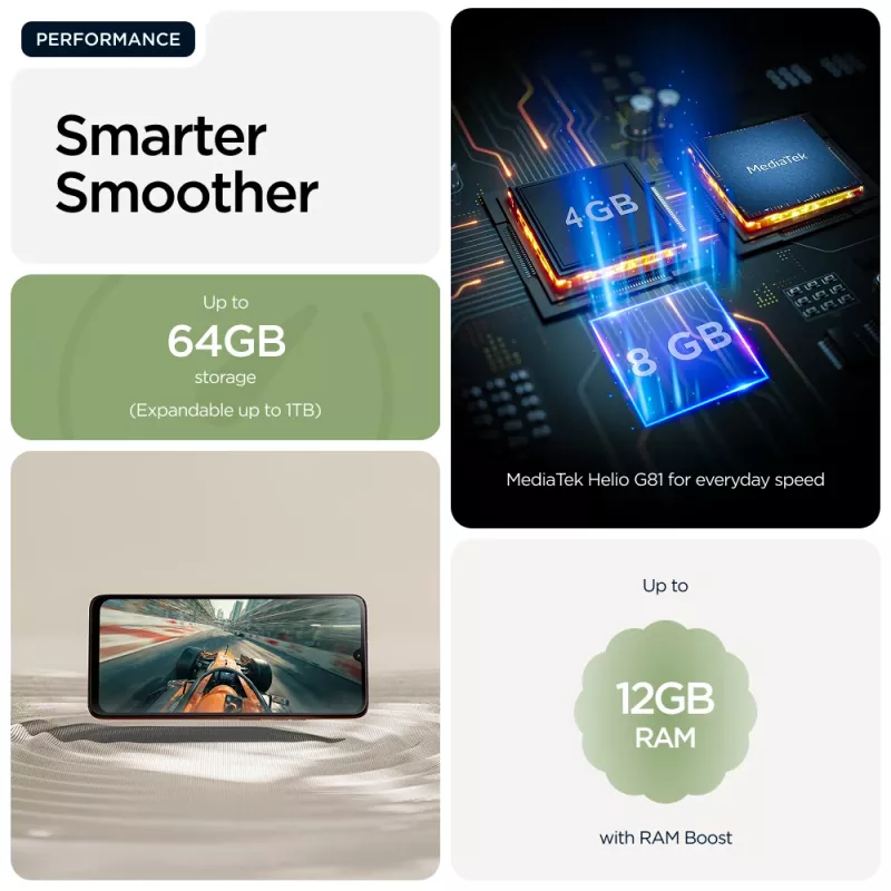 Motorola moto g06 17,5 cm (6,88 colio) dviejų SIM kortelių išmanusis telefonas Android 15 4G USB Type-C 4 GB 256 GB 5200 mAh Žalia