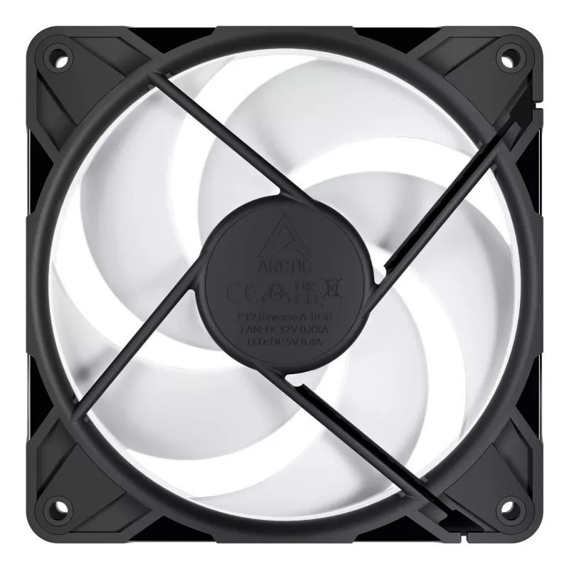 ARCTIC Freezer P12 Pro Reverse A-RGB 120 mm A-RGB - PWM ventiliatorius su kabelio dalikliu
