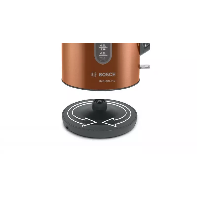 Bosch TWK4P439 elektrinis virdulys 1,7 L 2400 W juodas, auksinis