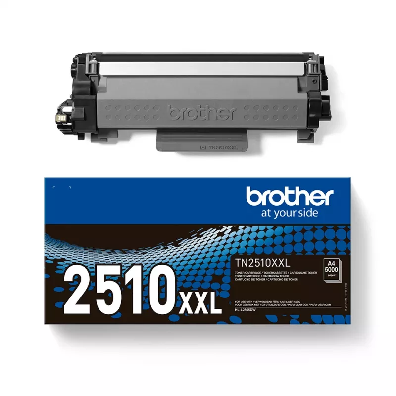 Kasetė su toneriu Brother TN2510XXL XXL juoda, 3000 puslapių, 1 vnt.