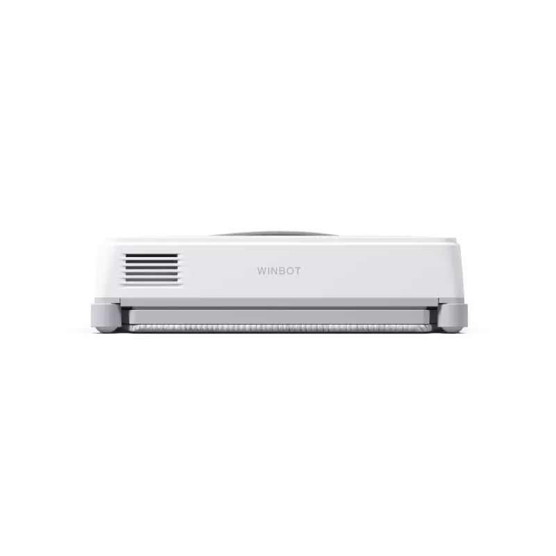 Langų valiklis Ecovacs WINBOT MINI – siurbimas, baterija Li‑Ion, min langas 22×25 cm, 1,3 kg, 215×215×55 mm, pilka/balta