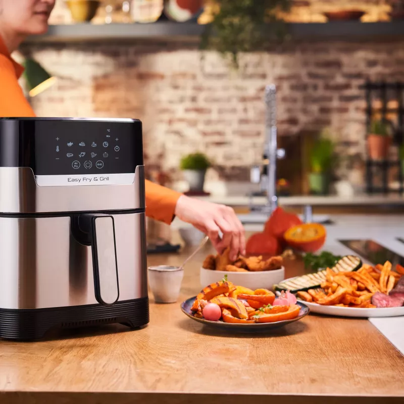 Tefal Easy Fry & Grill EY505D karšto oro gruzdintuvė 4.2 L 1550 W nerūdijantis plienas