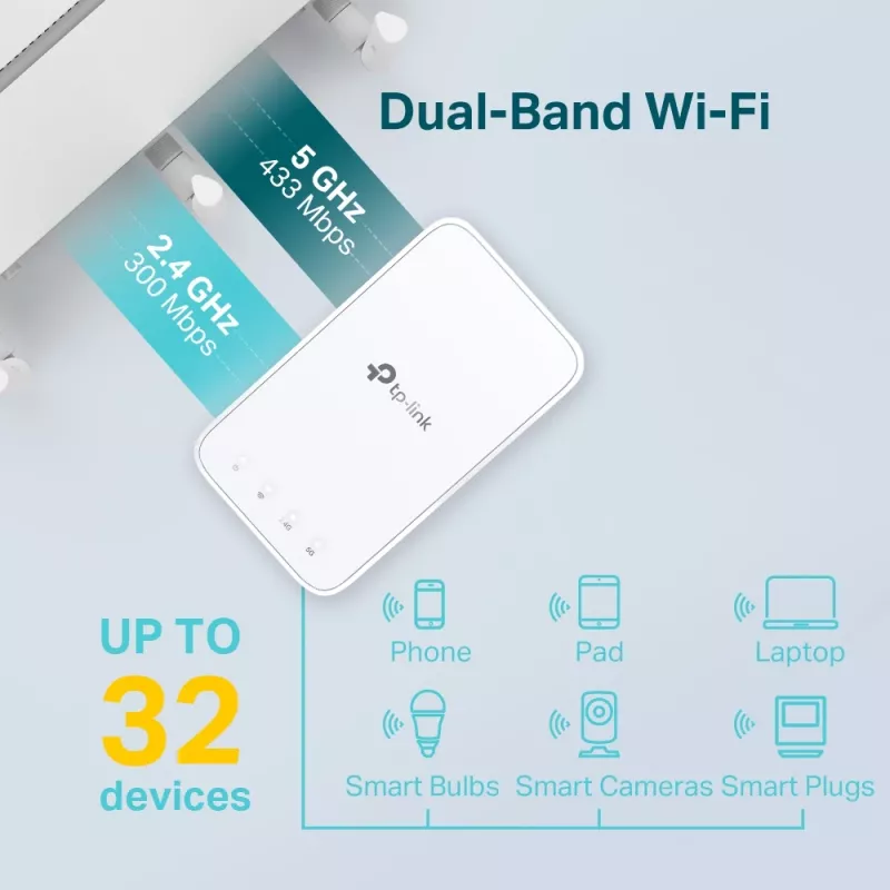 TP-Link RE230 belaidis tinklo stiprintuvas baltas 10,100 Mbit/s