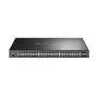 TP-Link Omada 48 prievadų gigabitinio ir 4 prievadų 10GE SFP+ L2+ valdomas jungiklis su 48 prievadų PoE+