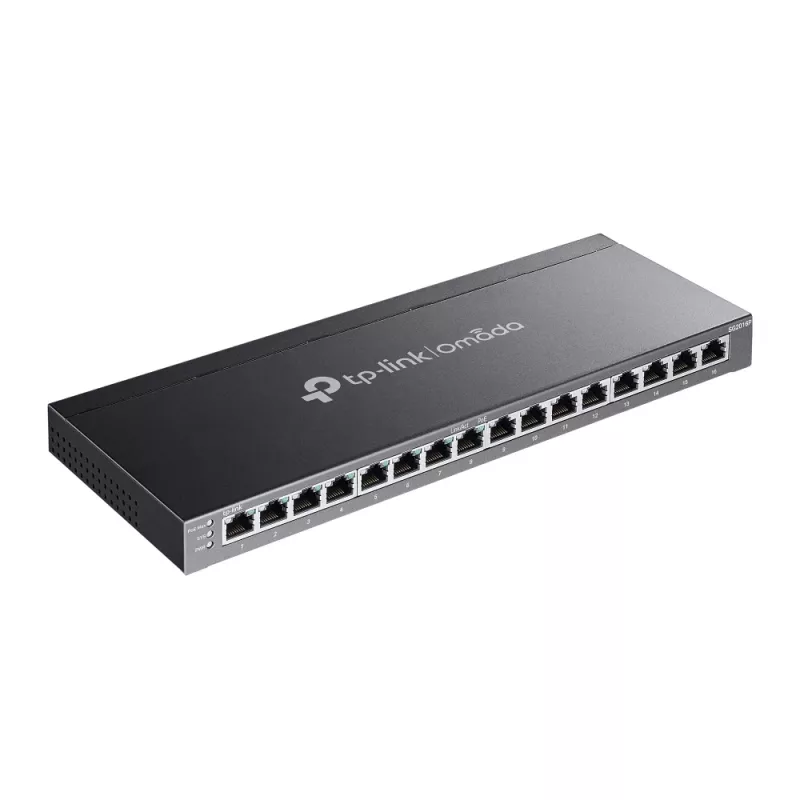 TP-Link Omada 16 prievadų Gigabit valdomas jungiklis su 8 PoE+ prievadais, L2/L2+, 19 inch stelažui
