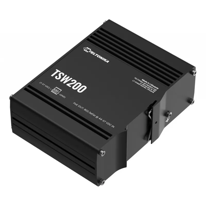 TELTONIKA TSW200 Pramoninis nevaldomas PoE+ Gigabit Ethernet jungiklis